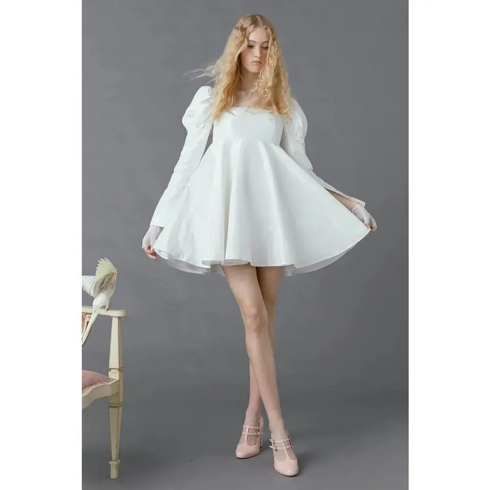 Macgraw Romantic Mini Dress Ivory Size 4